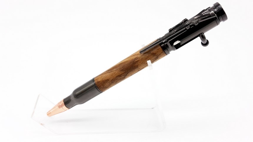 Jagd Handgedrechselter Kugelschreiber aus Zebrano Holz 